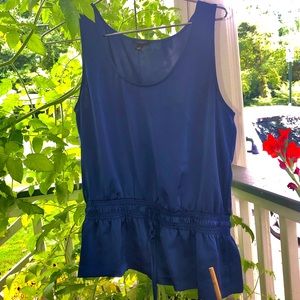 Blue Ann Taylor blouse with waist tie